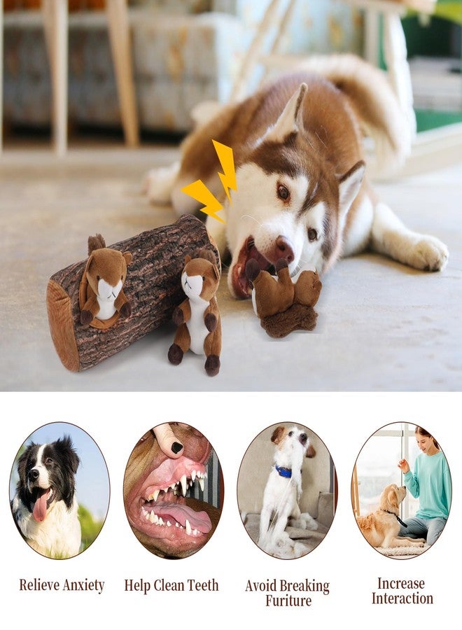 IFOYO Squirrel Hide and Seek Dog Toy, Squeaky Interactive Dog Toys for Boredom, Plush Dogs Toys to Keep Them Busy, Relive Anxiety, Attract Attention, Puzzle Toy for Smal and Medium Dogs - Image 3